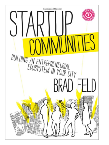 Book cover of Startup Communities by Brad Feld